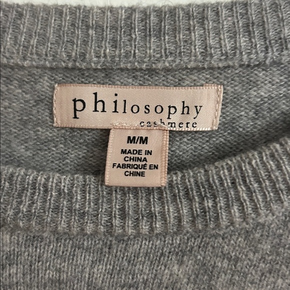 Philosophy Gray Cashmere Sweater - Picture 2 of 3